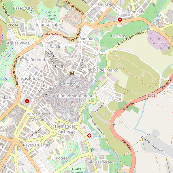 Mapa de estaciones en Cáceres Thumbnail