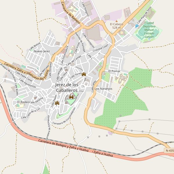 Mapa de estaciones en Jerez de los Caballeros Thumbnail