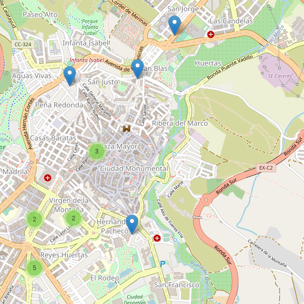 Thumbnail Mapa de farmacias en Cáceres