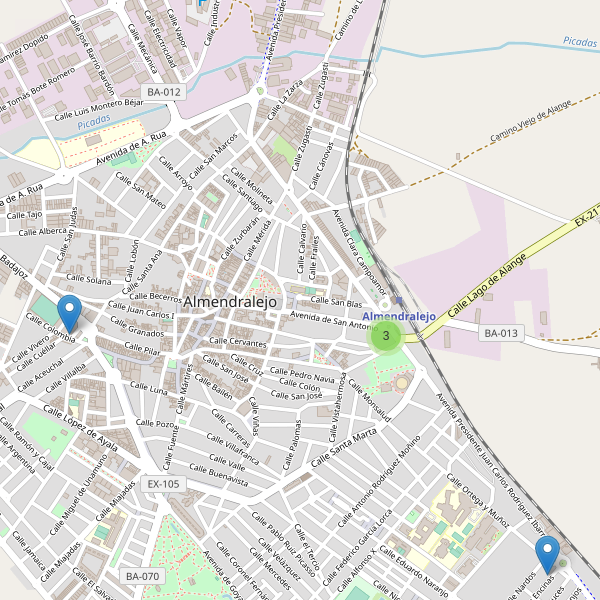 Thumbnail Mapa de hoteles en Almendralejo