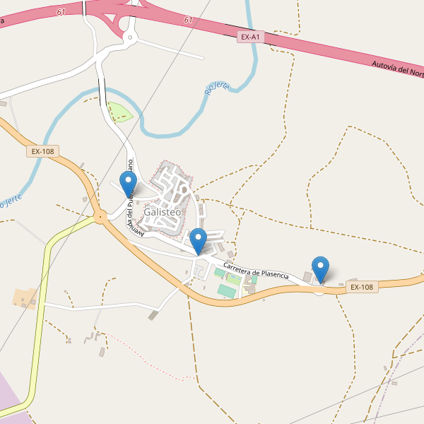 Thumbnail Mapa de hoteles en Galisteo