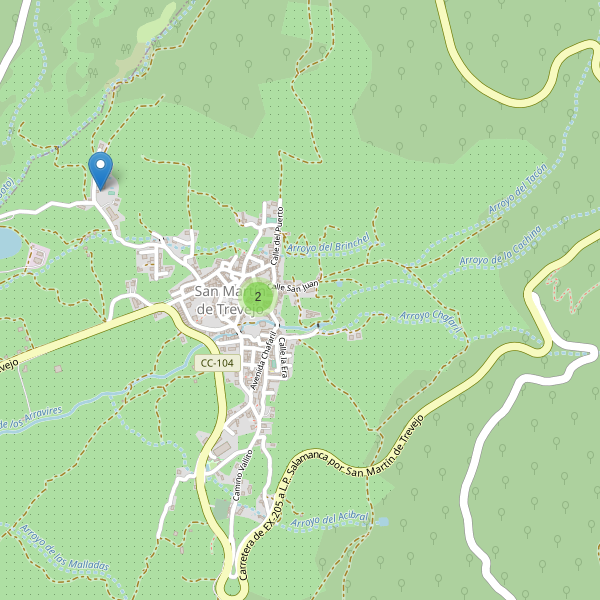 Thumbnail Mapa de hoteles en San Martín de Trevejo
