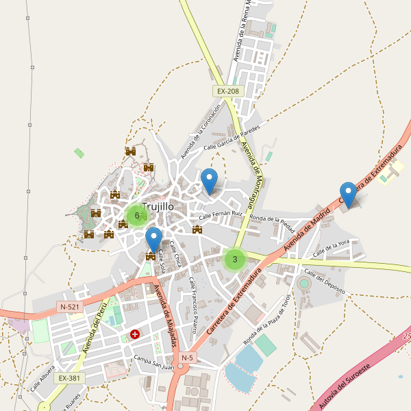 Thumbnail Mapa de hoteles en Trujillo