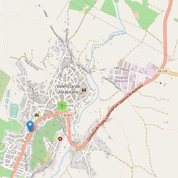 Thumbnail Mapa de hoteles en Valencia de Alcántara