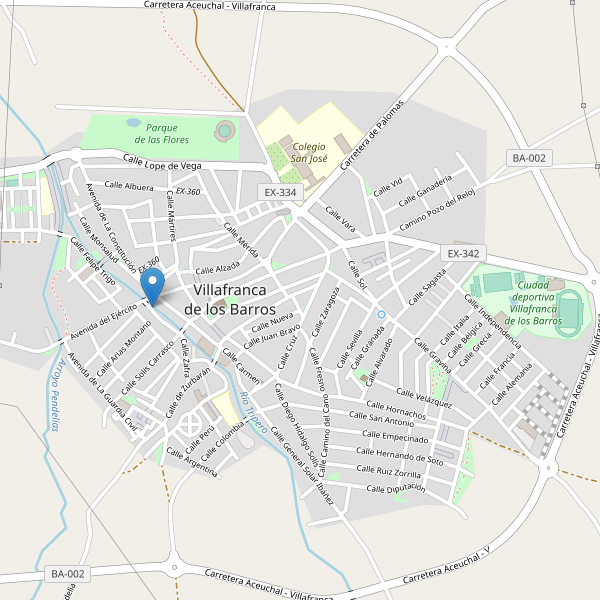 Thumbnail Mapa de hoteles en Villafranca de los Barros