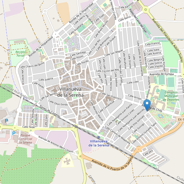 Thumbnail Mapa de hoteles en Villanueva de la Serena