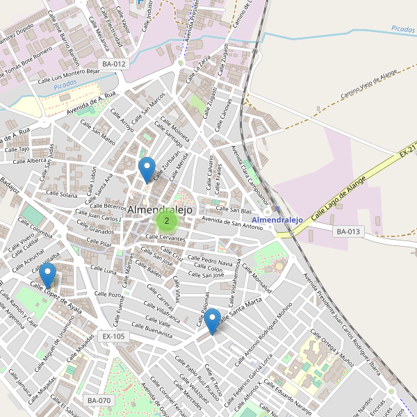 Mapa de iglesias en Almendralejo Thumbnail