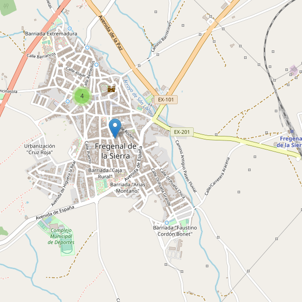 Mapa de iglesias en Fregenal de la Sierra Thumbnail