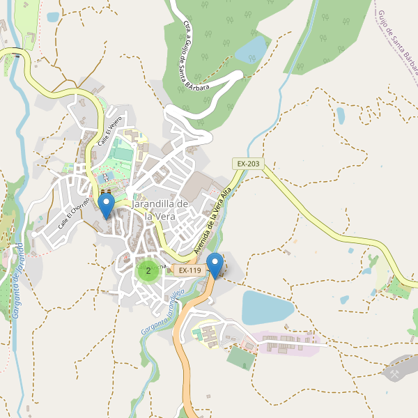 Mapa de iglesias en Jarandilla de la Vera Thumbnail