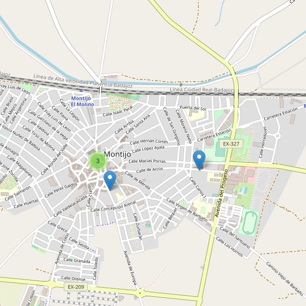 Mapa de iglesias en Montijo Thumbnail