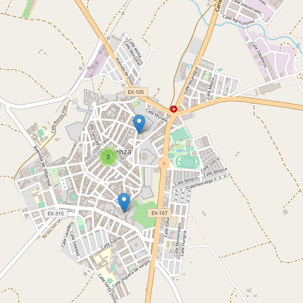 Mapa de iglesias en Olivenza Thumbnail