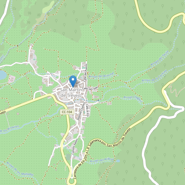 Mapa de iglesias en San Martín de Trevejo Thumbnail