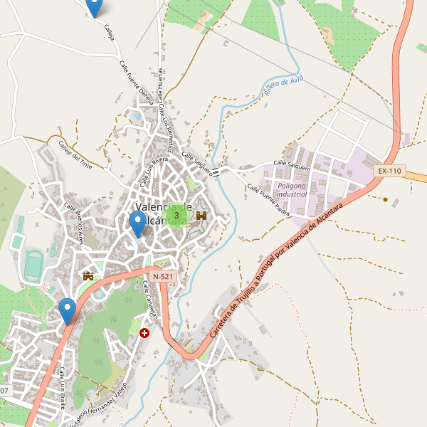 Mapa de iglesias en Valencia de Alcántara Thumbnail