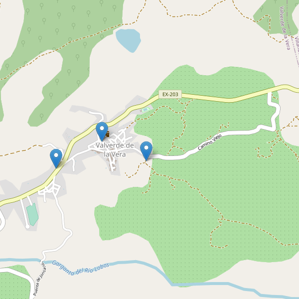 Mapa de iglesias en Valverde de la Vera Thumbnail