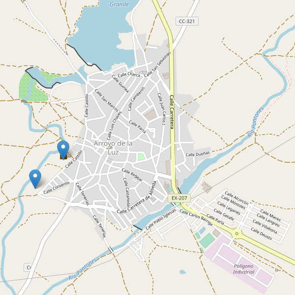Mapa de monumentos en Arroyo de la Luz Thumbnail