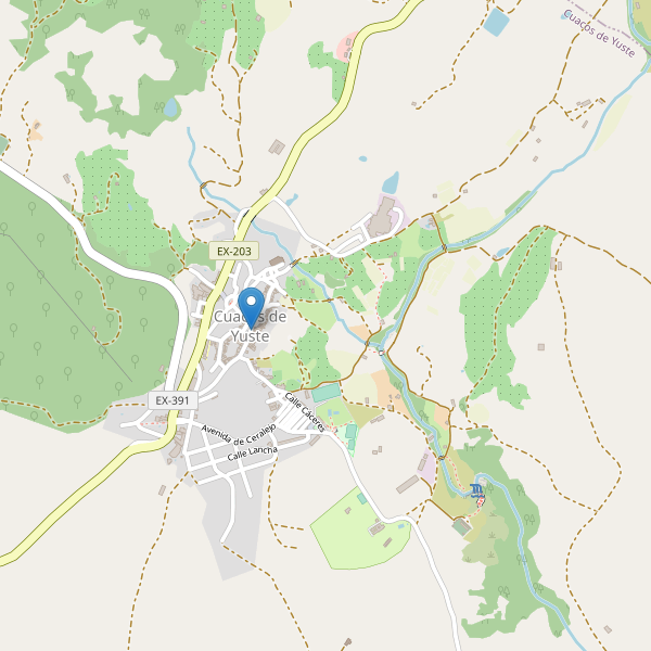 Mapa de monumentos en Cuacos de Yuste Thumbnail