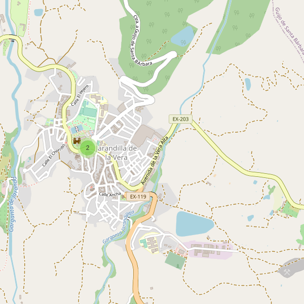 Mapa de monumentos en Jarandilla de la Vera Thumbnail