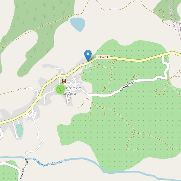 Mapa de monumentos en Valverde de la Vera Thumbnail