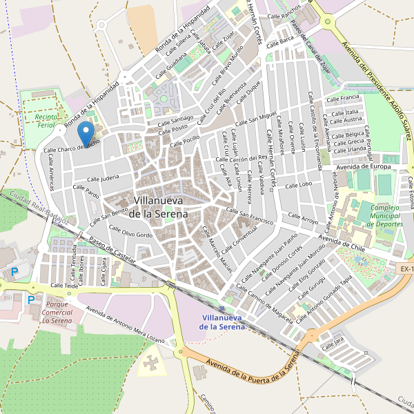 Mapa de monumentos en Villanueva de la Serena Thumbnail