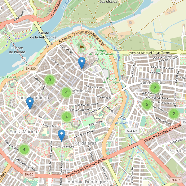 Thumbnail Mapa de restaurantes en Badajoz