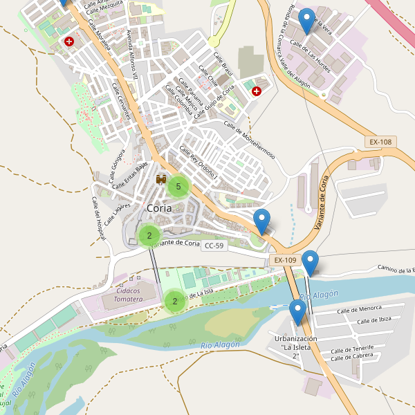 Thumbnail Mapa de restaurantes en Coria