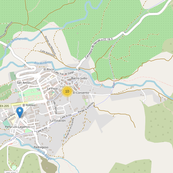 Thumbnail Mapa de restaurantes en Hervás