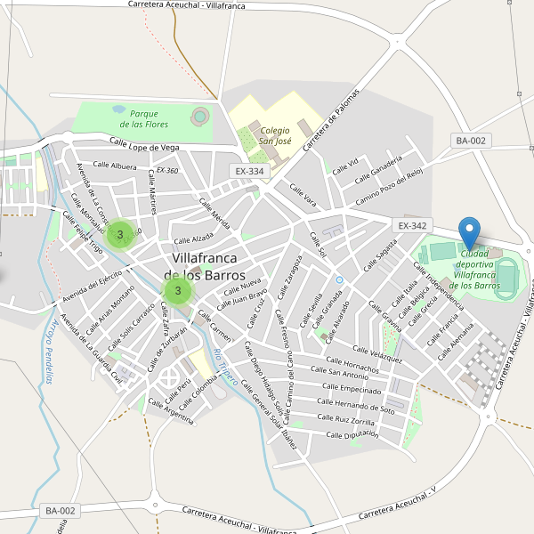 Thumbnail Mapa de restaurantes en Villafranca de los Barros