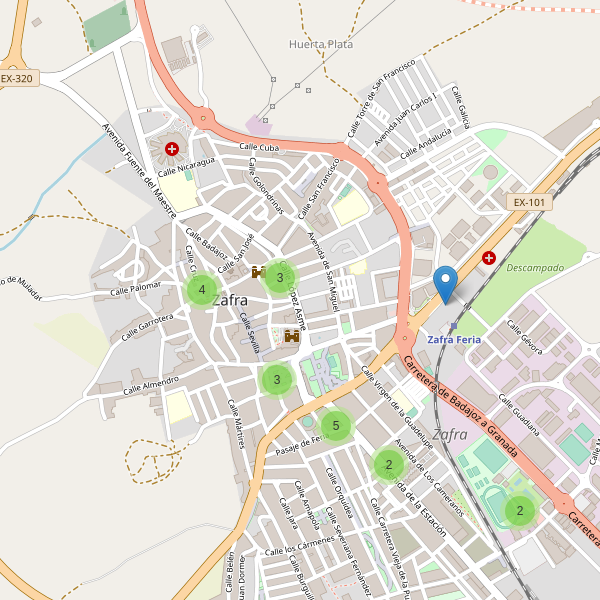 Thumbnail Mapa de restaurantes en Zafra