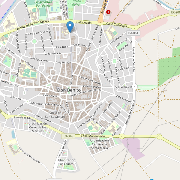 Mapa de ropa en Don Benito Thumbnail