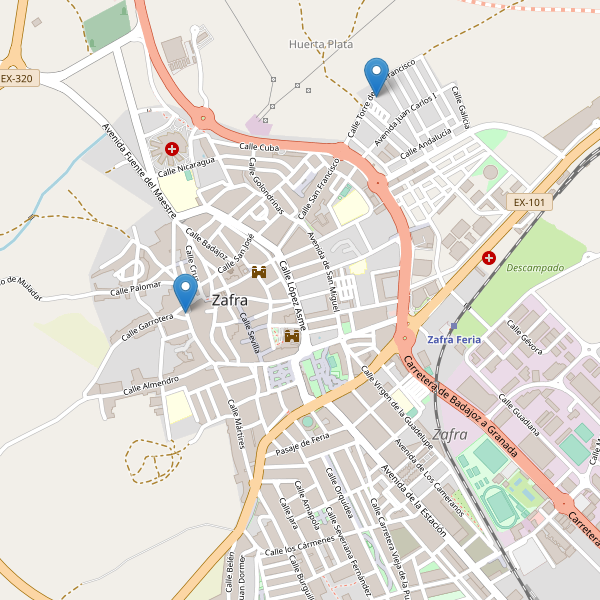 Mapa de sitios-arqueologicos en Zafra Thumbnail