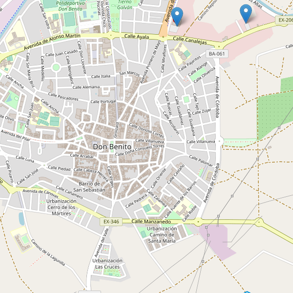 Thumbnail Mapa de supermercados en Don Benito