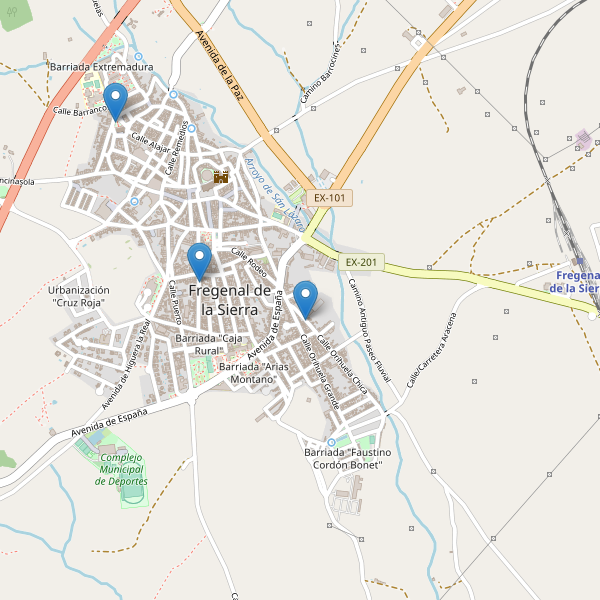 Thumbnail Mapa de supermercados en Fregenal de la Sierra