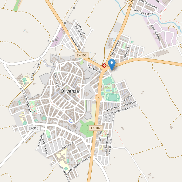 Thumbnail Mapa de supermercados en Olivenza