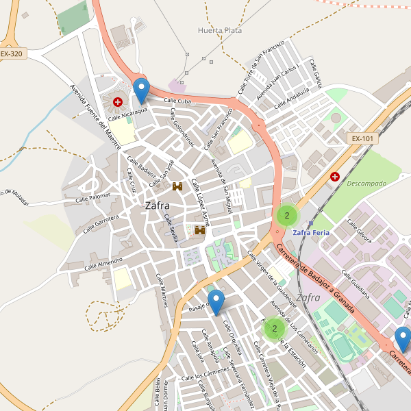 Thumbnail Mapa de supermercados en Zafra