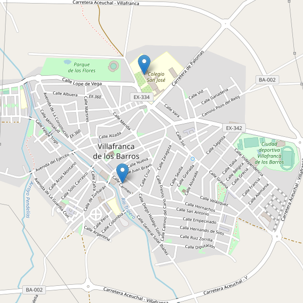 Thumbnail Mapa de teatros en Villafranca de los Barros