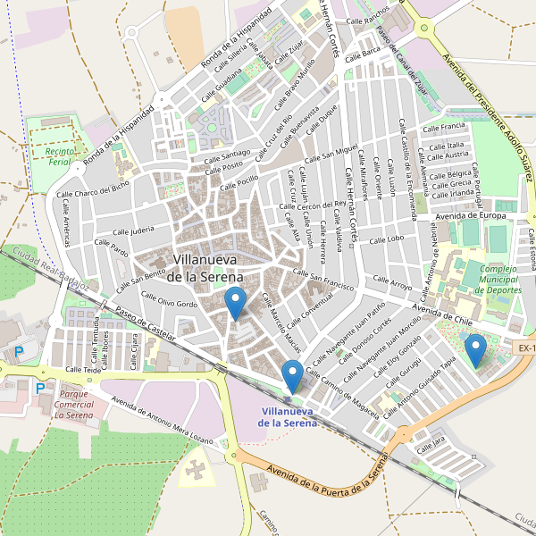 Thumbnail Mapa de teatros en Villanueva de la Serena