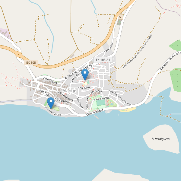 Mapa de vistas en Alange Thumbnail