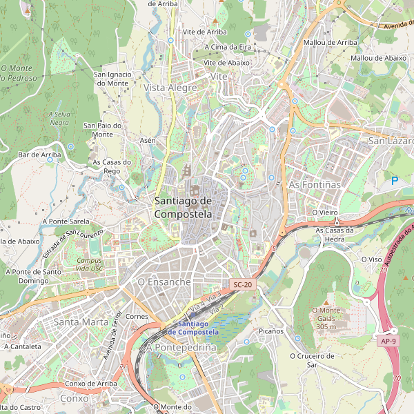 Thumbnail Mapa de Santiago de Compostela