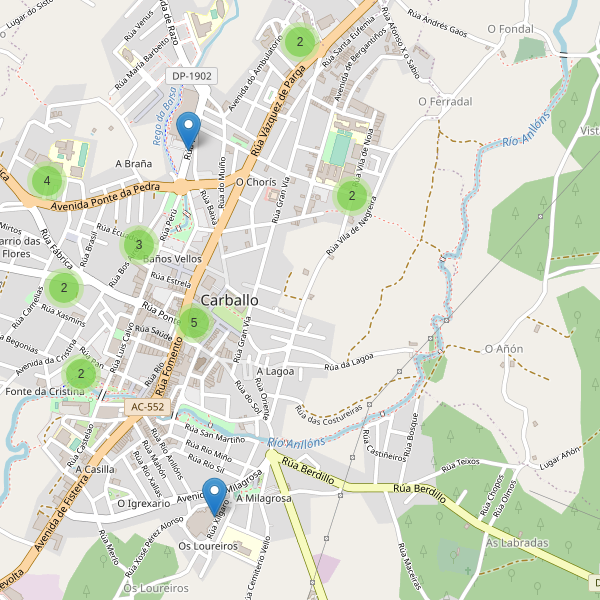 Mapa de aparcamientos-bicicletas en Carballo (C) Thumbnail