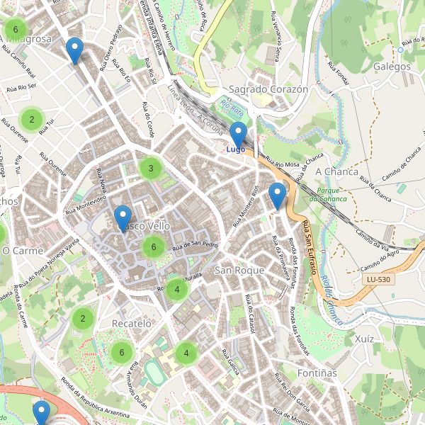 Mapa de aparcamientos-bicicletas en Lugo Thumbnail