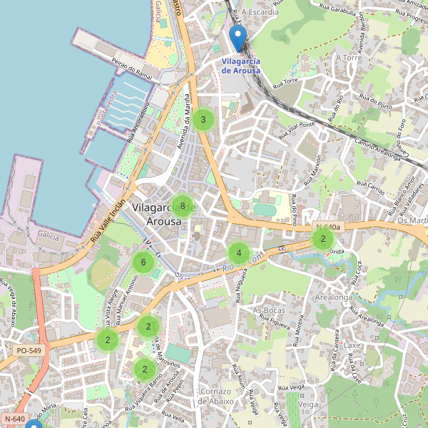 Mapa de aparcamientos-bicicletas en Vilagarcía de Arousa Thumbnail