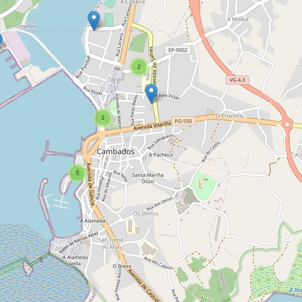 Mapa de aparcamientos en Cambados Thumbnail