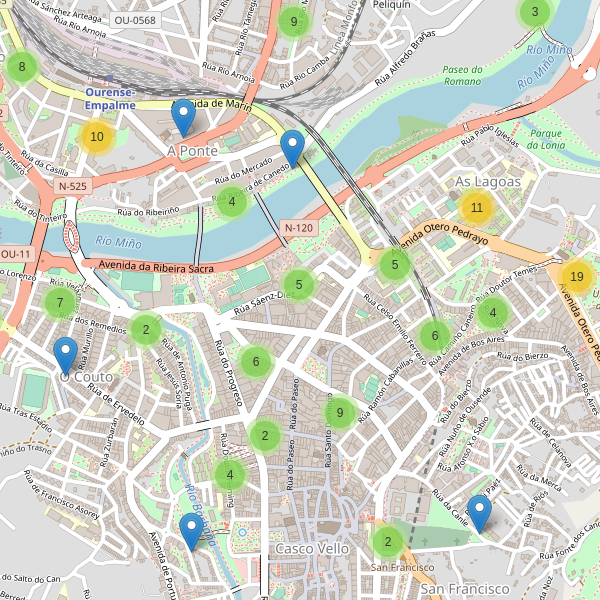 Thumbnail Mapa de aparcamientos en Ourense