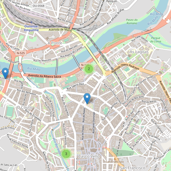 Mapa de aseos en Ourense Thumbnail