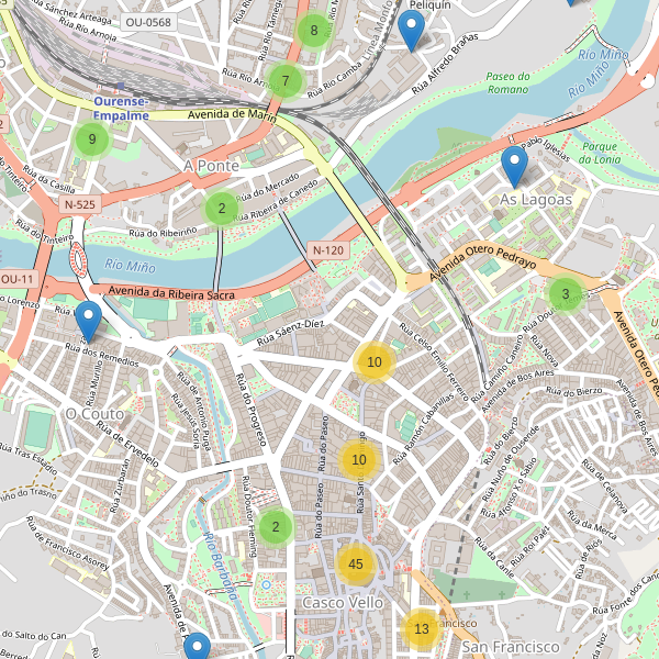 Mapa de bares en Ourense Thumbnail