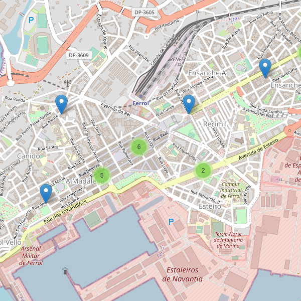 Mapa de cajeros-automaticos en Ferrol Thumbnail