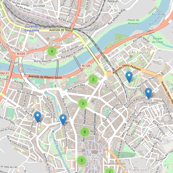 Mapa de cajeros-automaticos en Ourense Thumbnail
