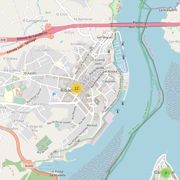 Mapa de cajeros-automaticos en Ribadeo Thumbnail