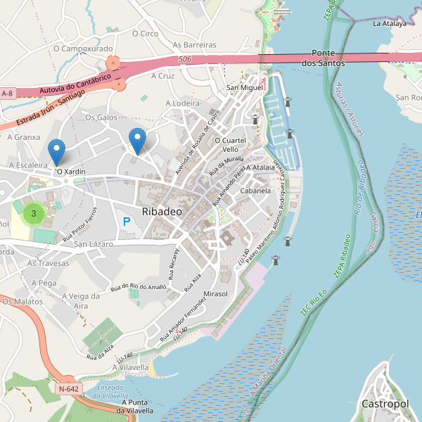 Mapa de escuelas en Ribadeo Thumbnail