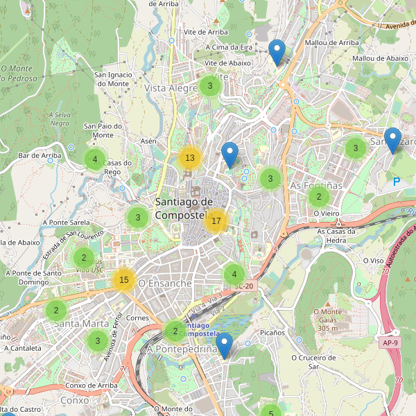 Mapa de escuelas en Santiago de Compostela Thumbnail